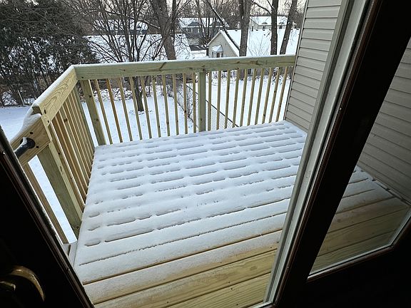 upper level deck is right off the living room.