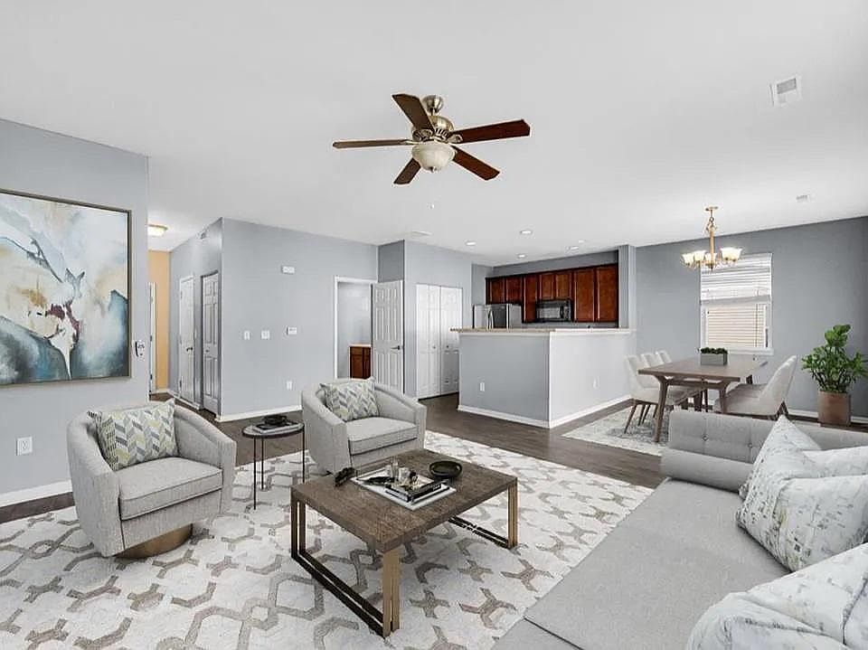Open Floor Living Room And Kitchen