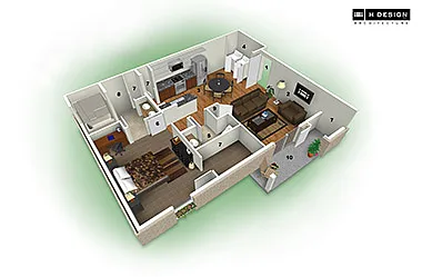 Floor plan 1 Bedroom