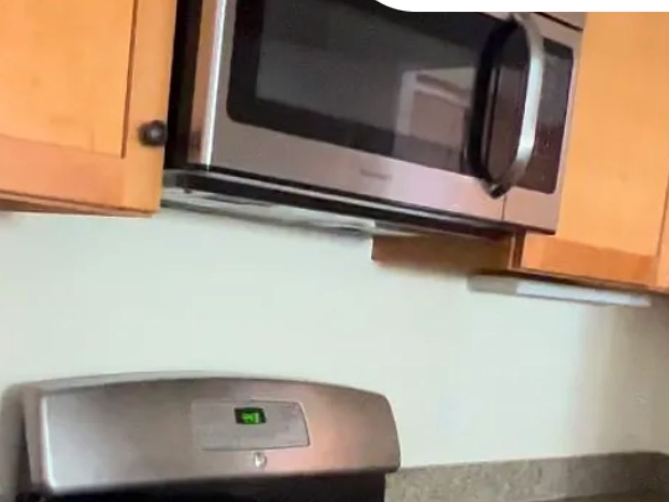 stainless steel gas stove/oven and built-in microwave