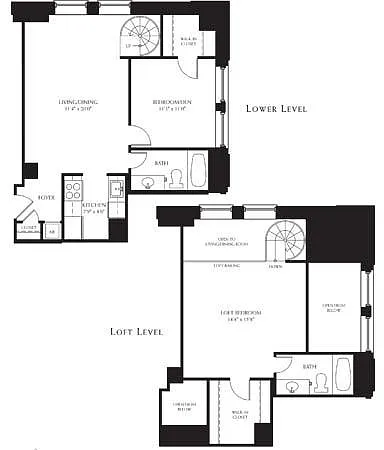 Floor plan 2Bedroom 2Bathroom Loft
