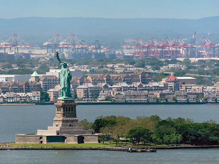 View of Statue of Liberty