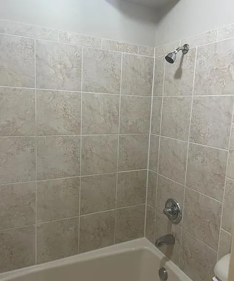 Jack and Jill shower and tub