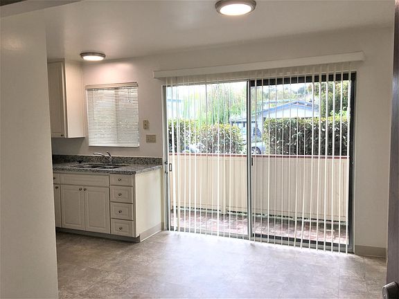 Dining area and patio doors