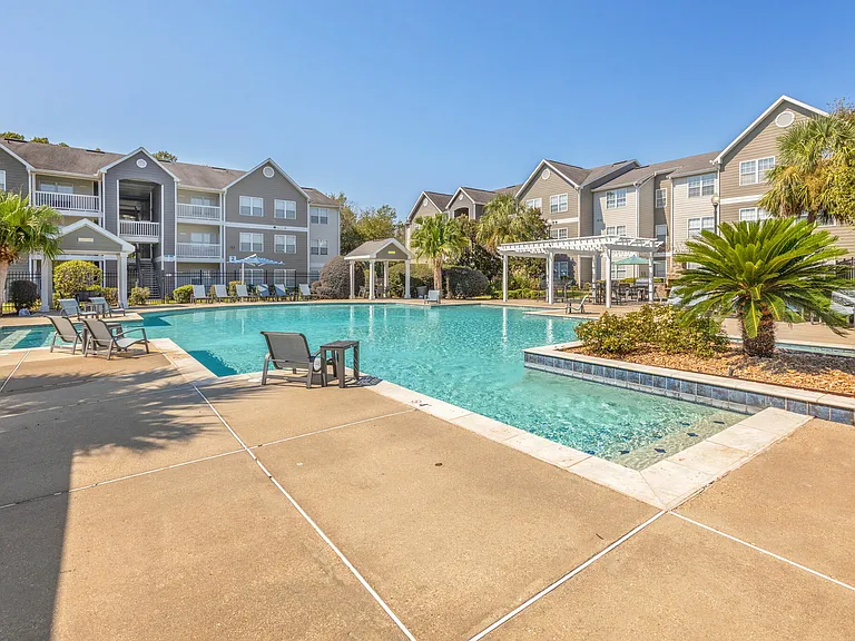 Resort-Style Pool and Sun Deck at Theater Street Apartments