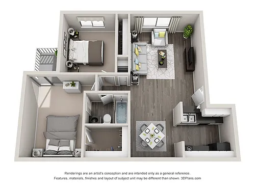Floor plan 2x1 US