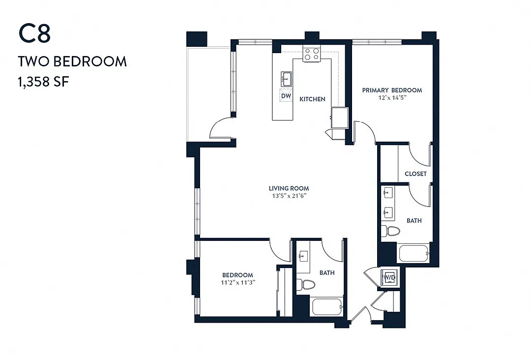 Floor plan Two Bedroom C8