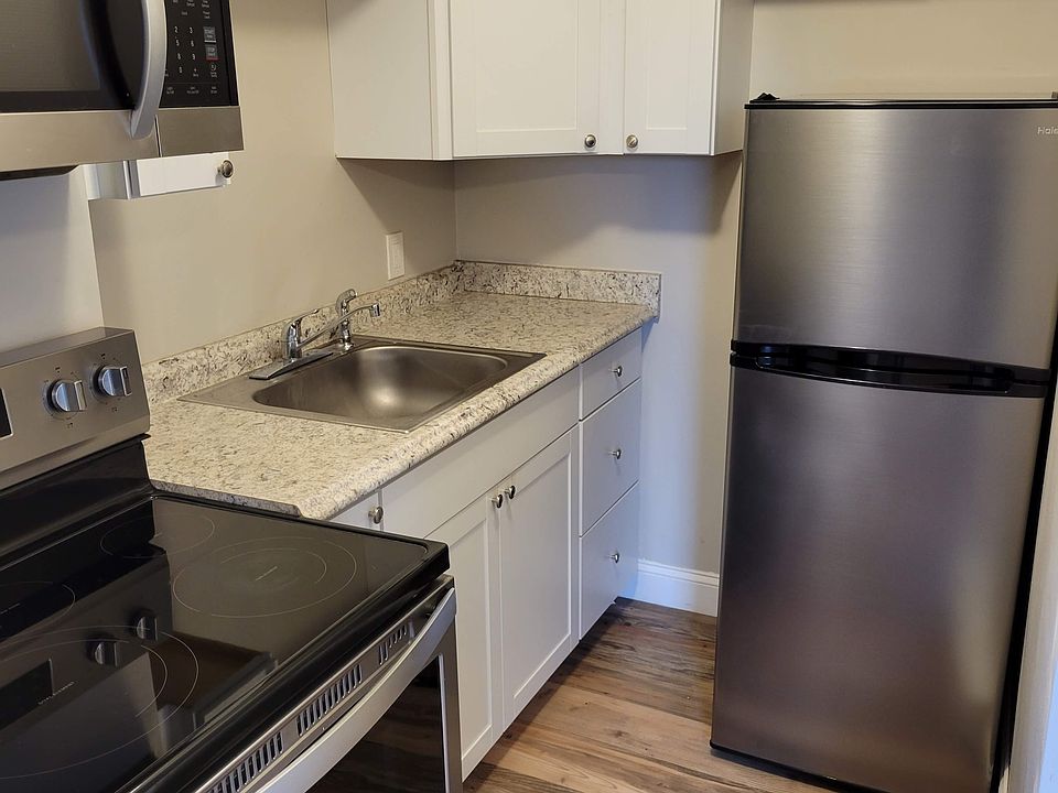 Kitchen off of the living room