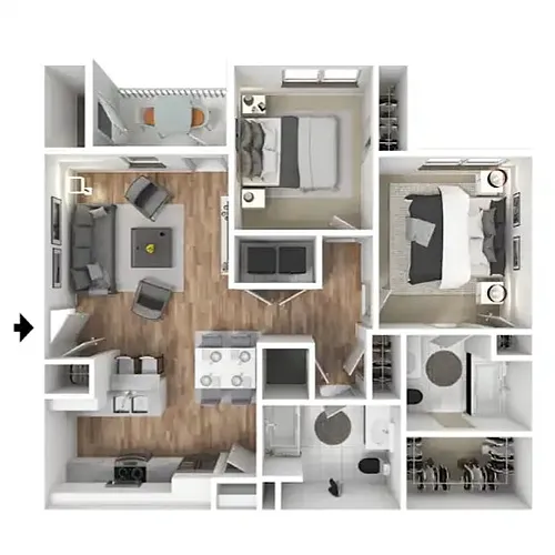 Floor plan 2 X 2