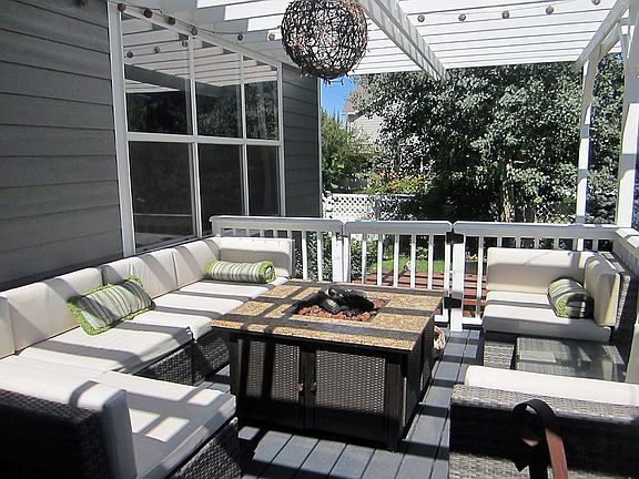 deck, pergola and hot tub