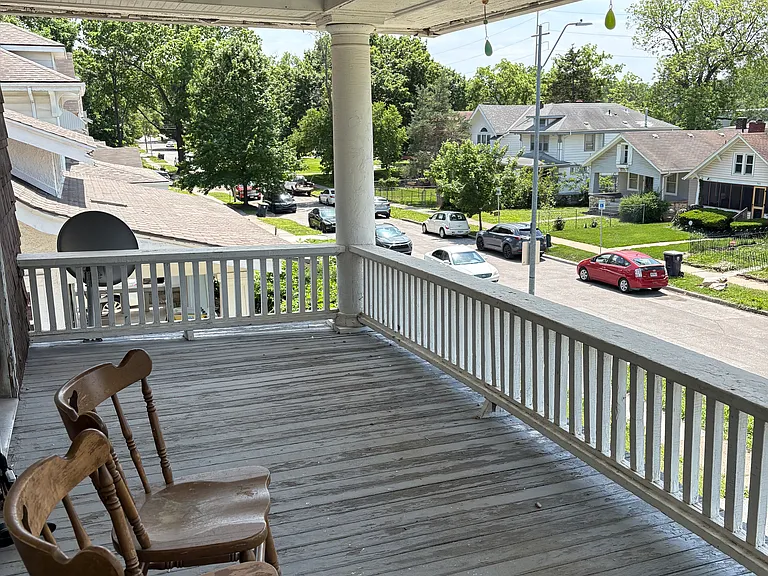 Balcony off the living room.
