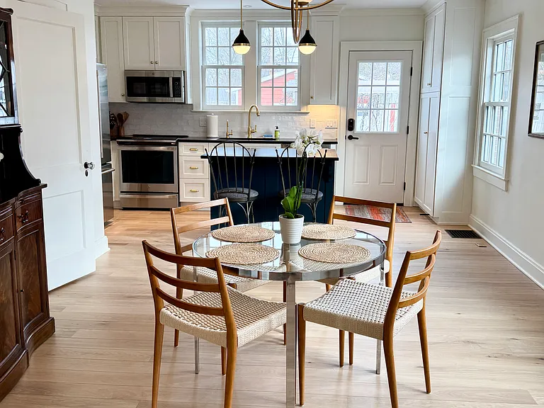 View from dining area looking towards kitchen