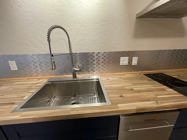 Oversized sink.
