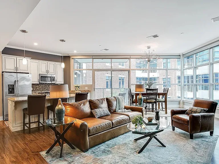Living Room with Kitchen