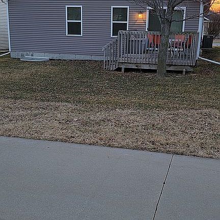 Rear from walking path