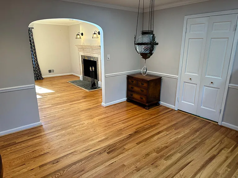Dining Room - Opening to Family Room (left) and Door to Den/Office (right)