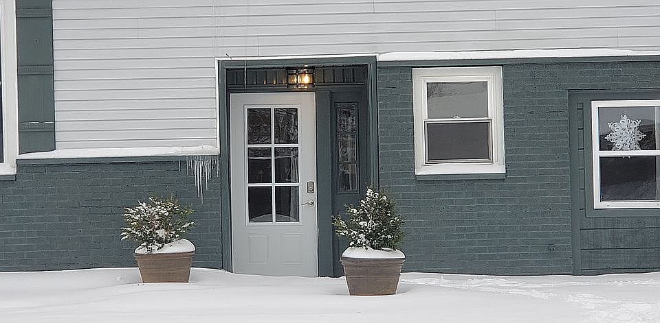 New front door, exterior lig
