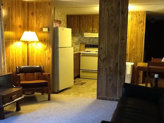 View into kitchen