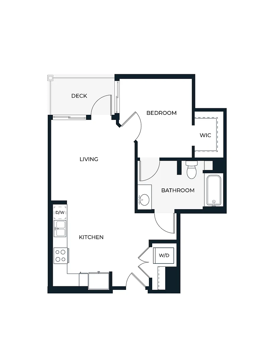 Floor plan One Bedroom A2