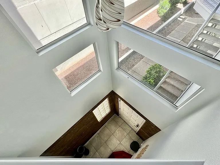 Open floor to ceiling from top level