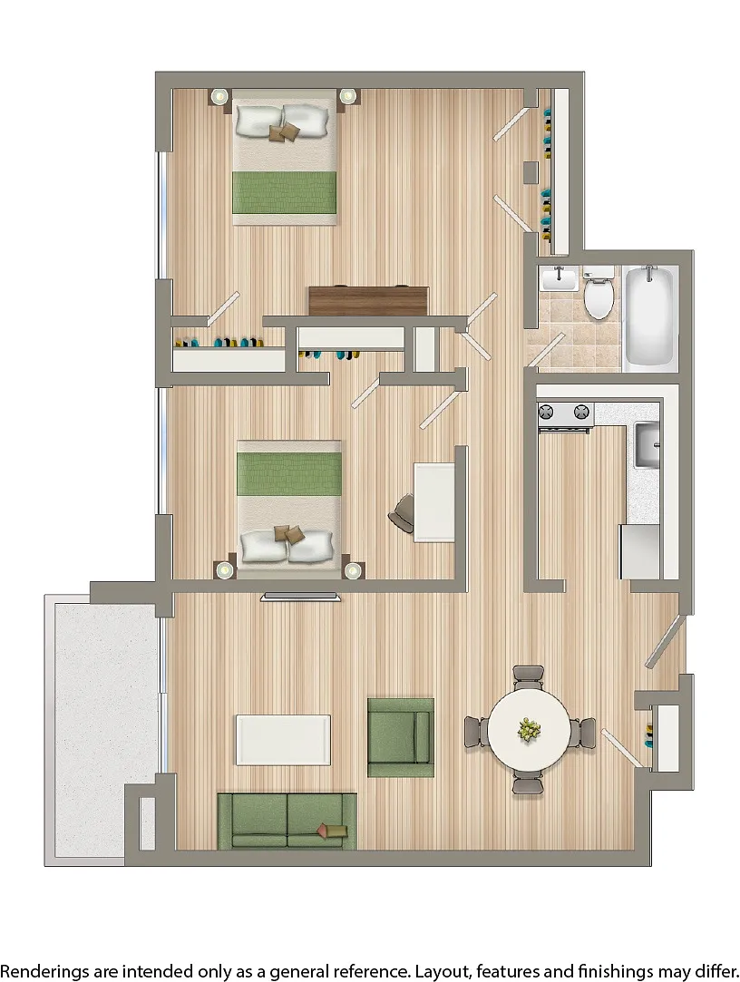 Floor plan Two Bedroom A
