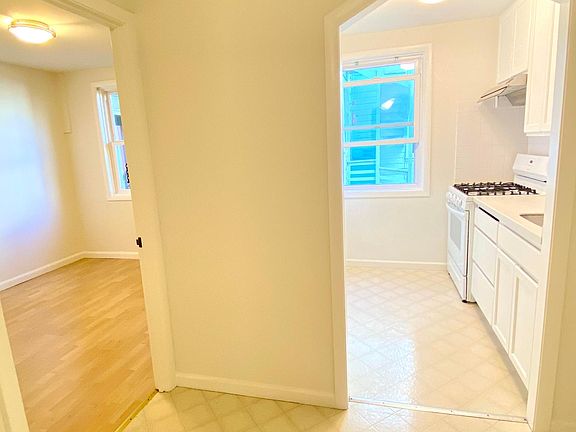 Doorways to bedroom and kitchen