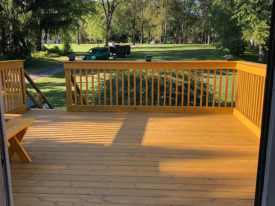 Private deck with view