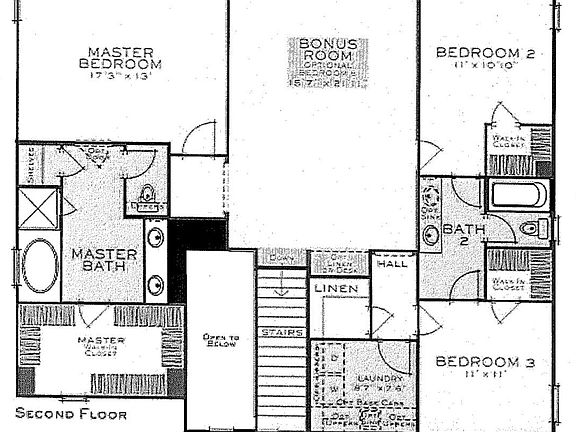 Floorplan: second floor