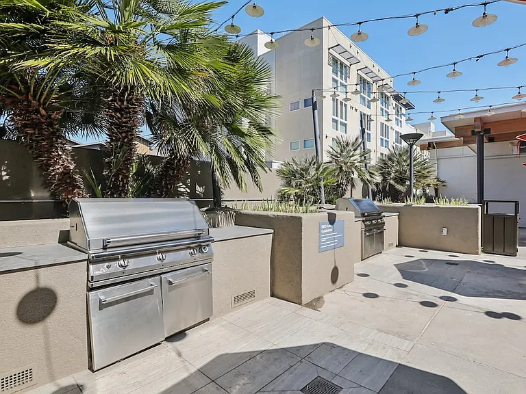 Courtyard with BBQ grills