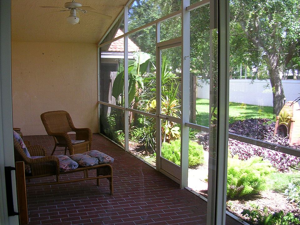 Peaceful Garden Views from the covered screened patio