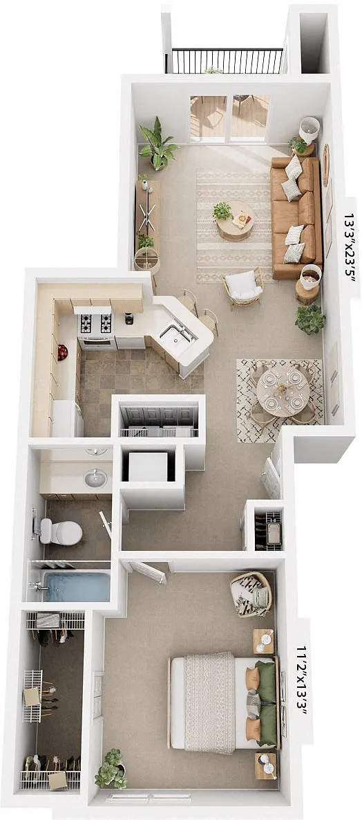 Floor plan One Bedroom