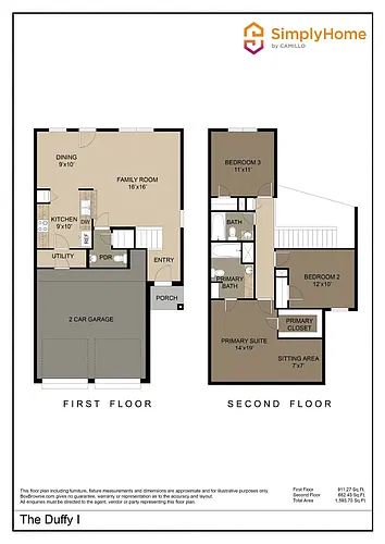 Floor plan 10522 Apple Pie Road