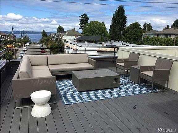 Private rooftop deck with outlets for water, gas and electri