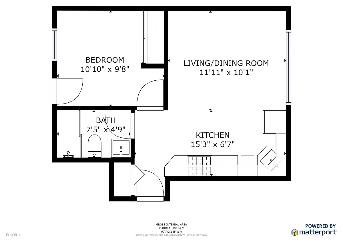 Floor plan One Bedroom