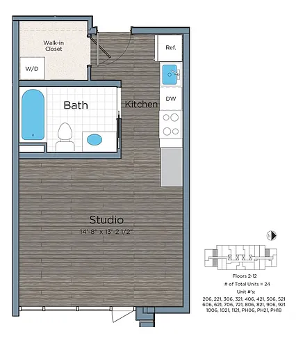 Floor plan Studio - Lex