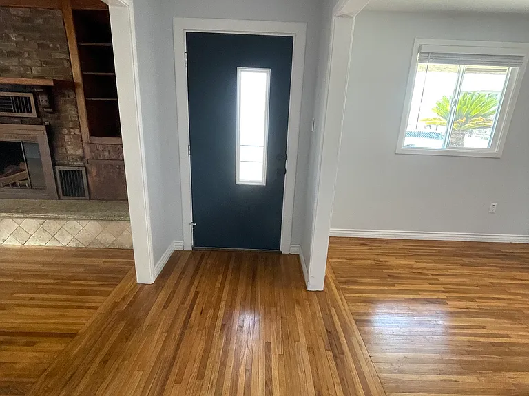 Front door from interior