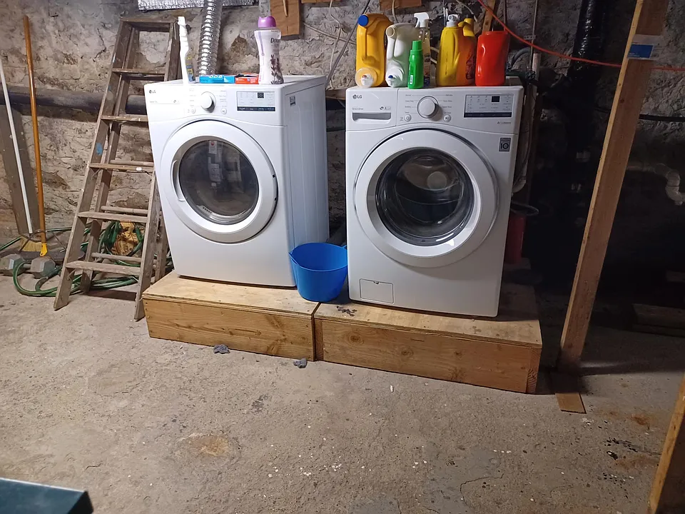 Washer and Dryer in Basement