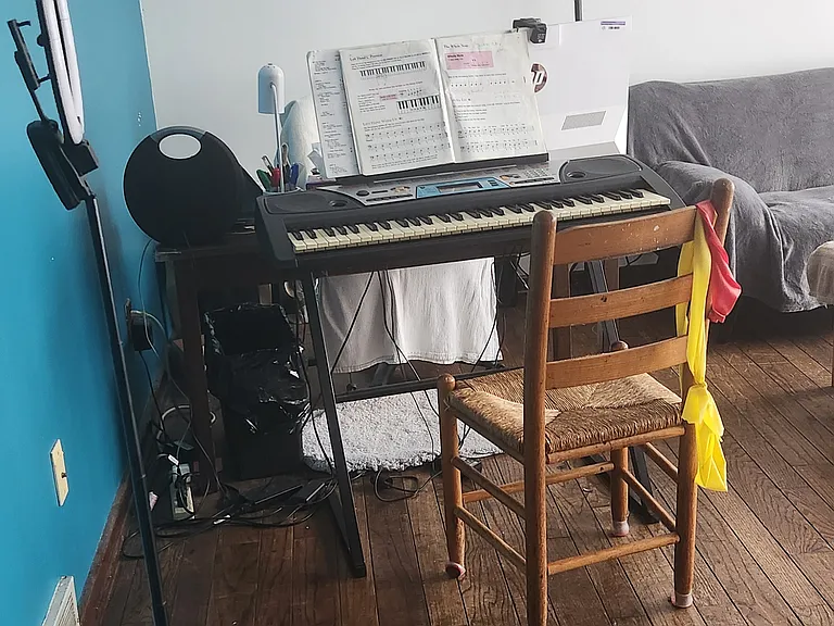 View of keyboard and office - not shared