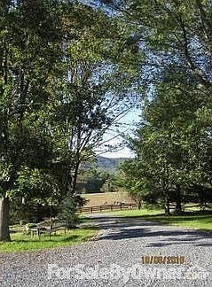 Looking down driveway towards Massanutten Mtn