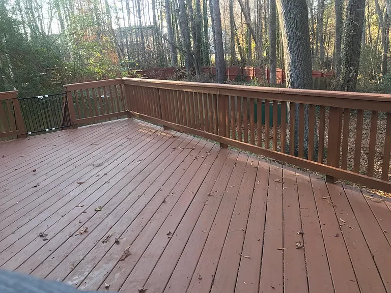 wide deck for backyard grill party