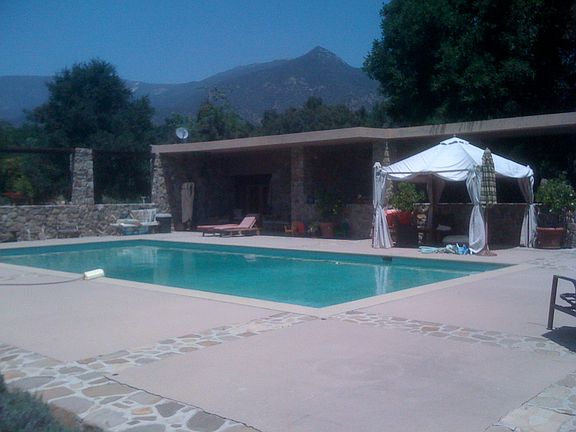 Poolhouse, looking north