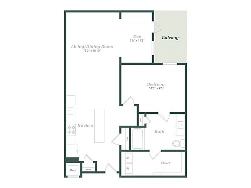 Floor plan 1E