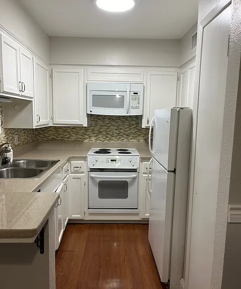 Kitchen. Electric stove, oven, refrigerator and dishwasher. Pantry closet.