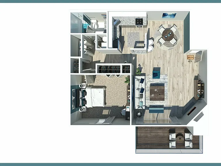 One Bedroom Floorplan One Bedroom Floorplan