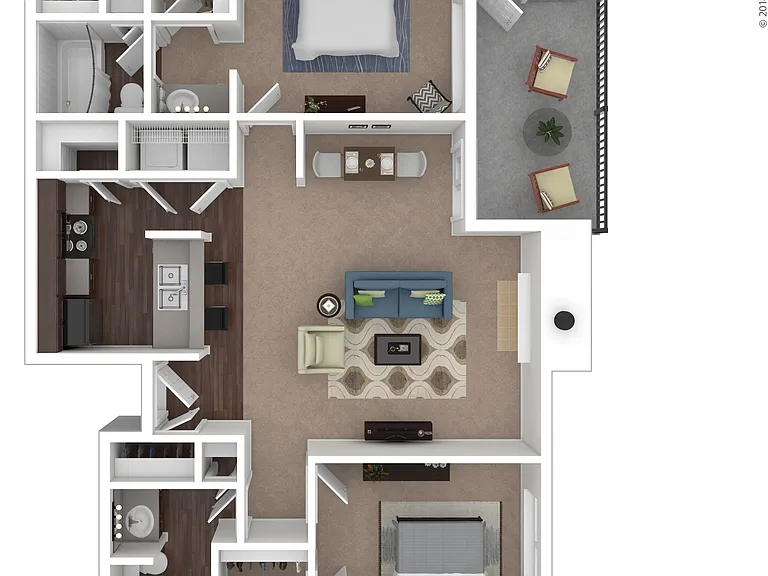 B2: Beds - 2: Baths - 2: SqFt Range - 945 to 945