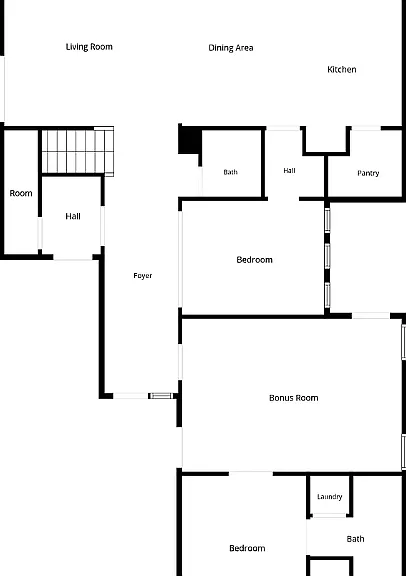Note: Bonus room is really Next Gen Kitchenette. Bedroom is really formal dining room or office.