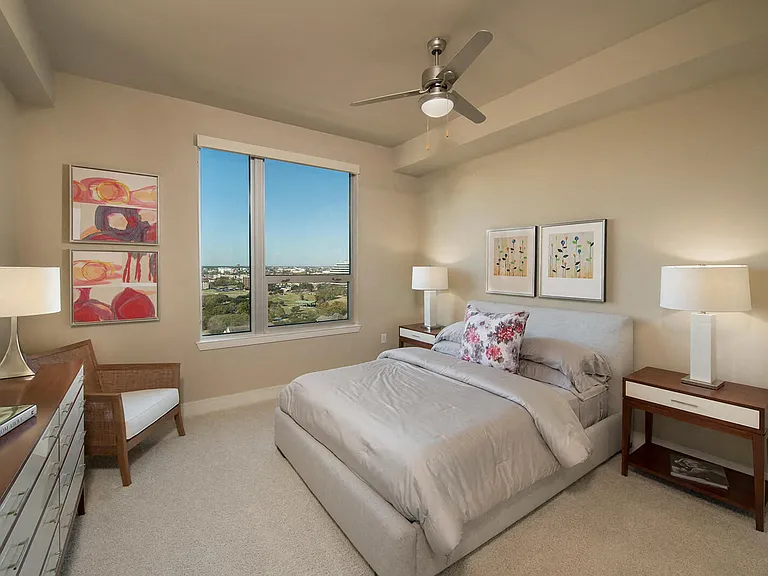 Plush carpeting in spacious bedrooms