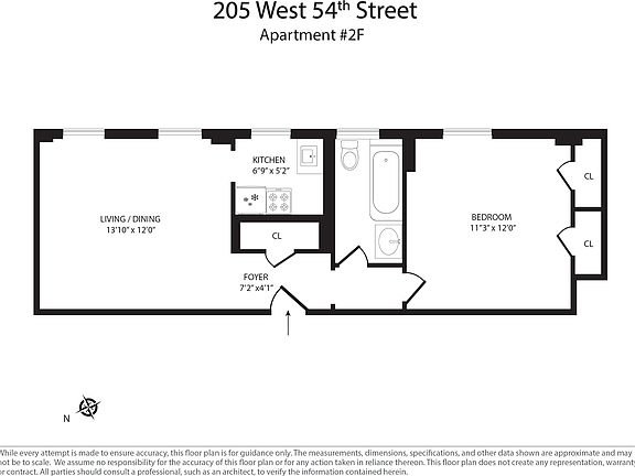 2nd image of 205 W 54th St APT 3F