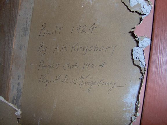 Found inside the closet wall