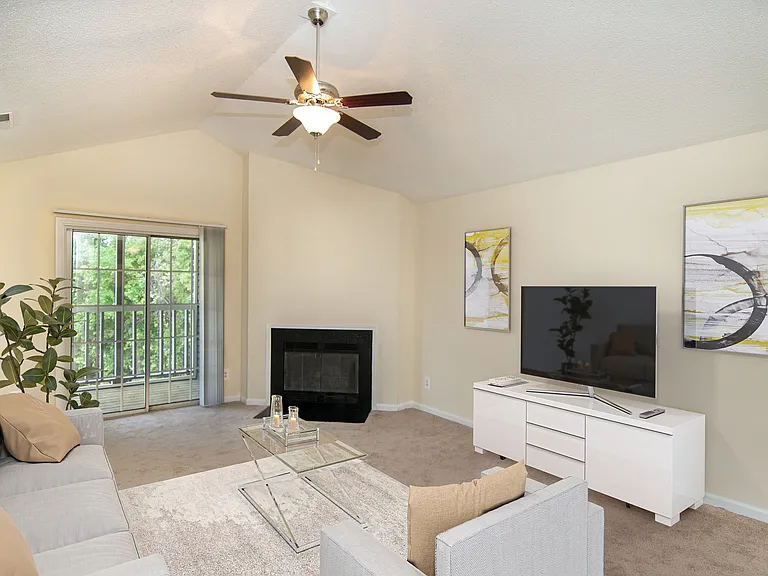 Pepperstone living room fireplace